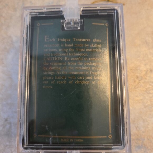 Drummer Glass Gingerbread Man Christmas Ornament In Case 3 Inches Tall - Picture 8 of 9